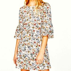 Zara Basic Floral Shift Dress